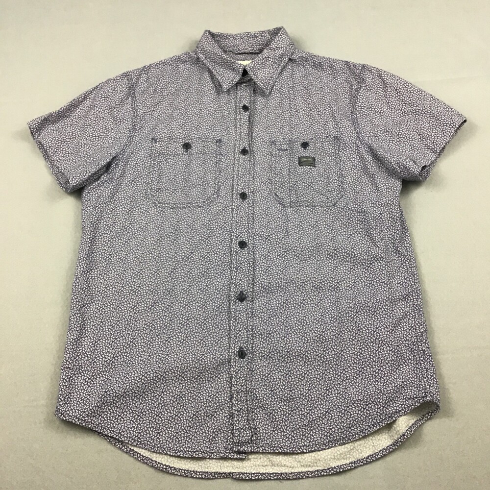 Denim & Supply Ralph Lauren Shirt Men Medium Blue Floral Button Up Pocket M